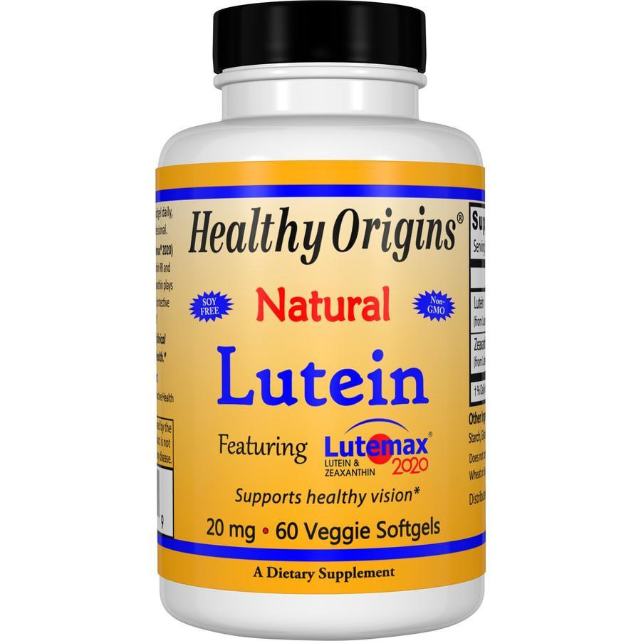 Healthy Origins Лютеин 20 мг, , 60 желатиновых капсул - зображення 1