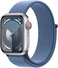 Apple Watch Series 9 GPS + Cellular 41mm Silver Alu. Case w. Winter Blue Sport Loop (MRHX3)