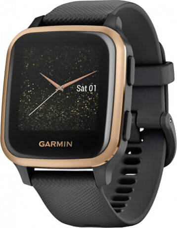 Garmin Venu Sq Music Edition Rose Gold/Black Case and Silicone Band (010-02426-05/15) - зображення 1