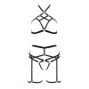 Passion MORGAN SET WITH OPEN BRA black L/XL - Passion Exclusive (PS23901) - зображення 5