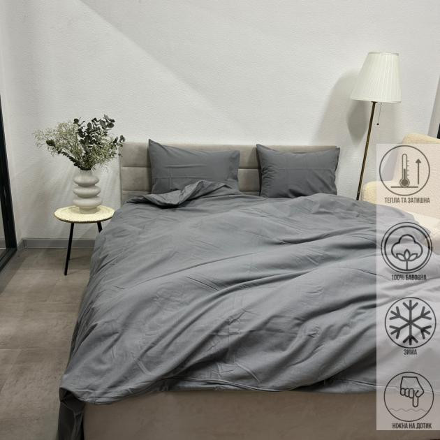 Novita Підковдра  Зимова Колекція Super Soft Фланель Євро 210х215 см Grey Ecotton (2100024437009) - зображення 1