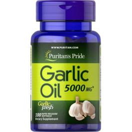Puritan's Pride Garlic Oil 5000 mg 100 Rapid Release Softgels