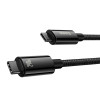 Baseus Tungsten Gold Fast Charging Data USB-C to USB-C 240W 2m Black (CAWJ040101) - зображення 2