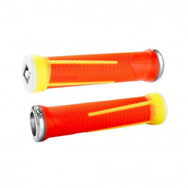 ODI Гріпси  AG-1 Signature Fl.Orange/Fl. Yellow w / Silver clamps (жовто - оранжеві з срібними замками)