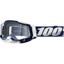 Ride 100% Мото очки 100% Racecraft 2 Concordia синий/белый, прозрачная линза