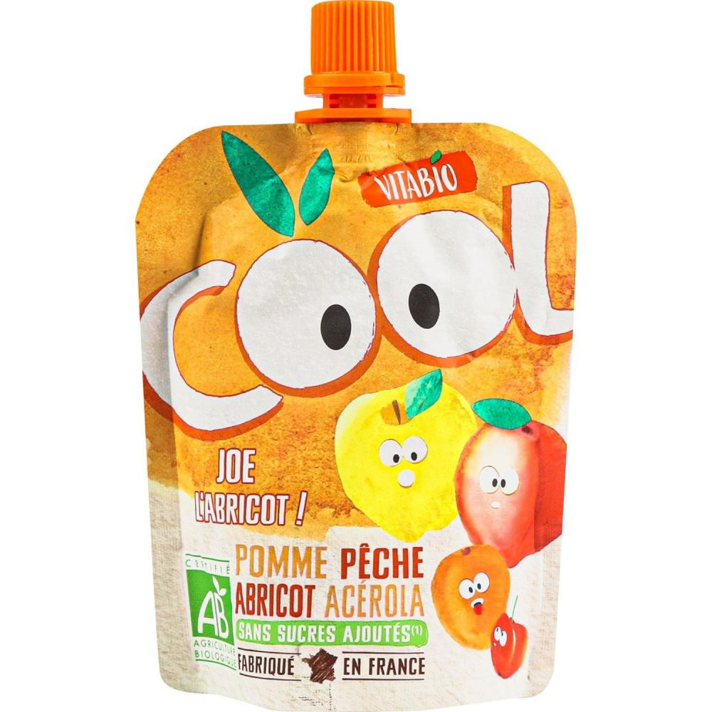Vitabio Пюре Cool Fruits з яблуком-персиком-абрик, 90 г - зображення 1