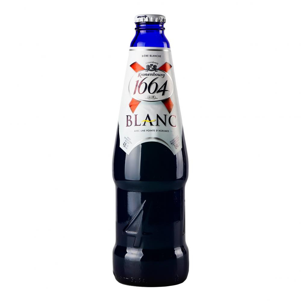Kronenbourg Пиво  1664 Blanc світле 4.8% 0.46 л (4820000455855) - зображення 1