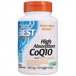 Doctor's Best Коензим Q10 з високим ступенем поглинання та біоперином (High Absorbnion CoQ10 with Bioperine) 60 ка