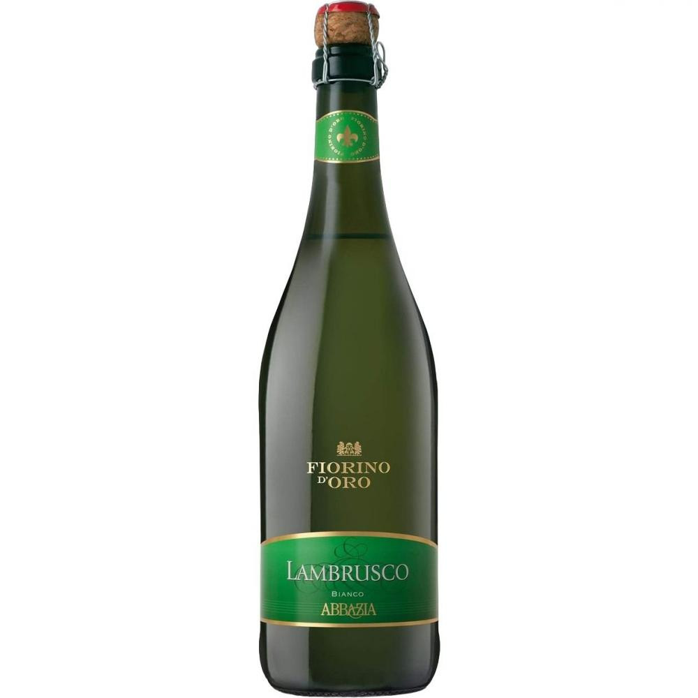 Abbazia Ігристе вино  Lambrusco Bianco Emilia Fiorino d’Oro IGT, біле, напівсухе, 0.75 л (8001592000708) - зображення 1
