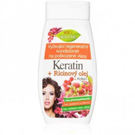 Bione Cosmetics Keratin + Ricinov? olej відновлюючий кондиціонер для слабкого та пошкодженого волосся 260 мл