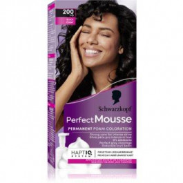   Schwarzkopf Perfect Mousse перманентна фарба для волосся відтінок 200 Black 1 кс