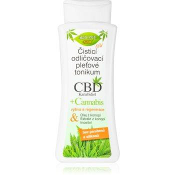 Bione Cosmetics Cannabis CBD очищуючий тонік для зняття макіяжу з канабідіолом 255 мл - зображення 1