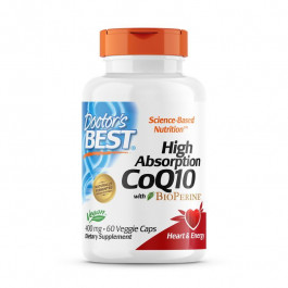   Doctor's Best Витамины и минералы Doctor's Best CoQ10 BioPerine 400 mg, 60 вегакапсул