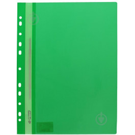 4Office Папка-швидкозшивач  А4 з перфорацією прозорий верх поліпропілен зелена 4-240/03040344 (4820071011998