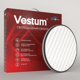 Vestum Світильник світлодіодний  GRILL матовий 72W 375*60мм 3000K- 6500К 5600Lm з пультом (VS-81019)