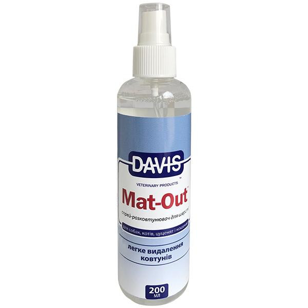 Davis Veterinary Mat-Out ДЭВИС МЭТ-АУТ средство против колтунов для собак и котов, спрей , 0.2 л. (MOR200) - зображення 1