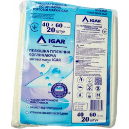 IGAR Поглинаючі пелюшки гігієнічні №20 40x60 см 20 шт.