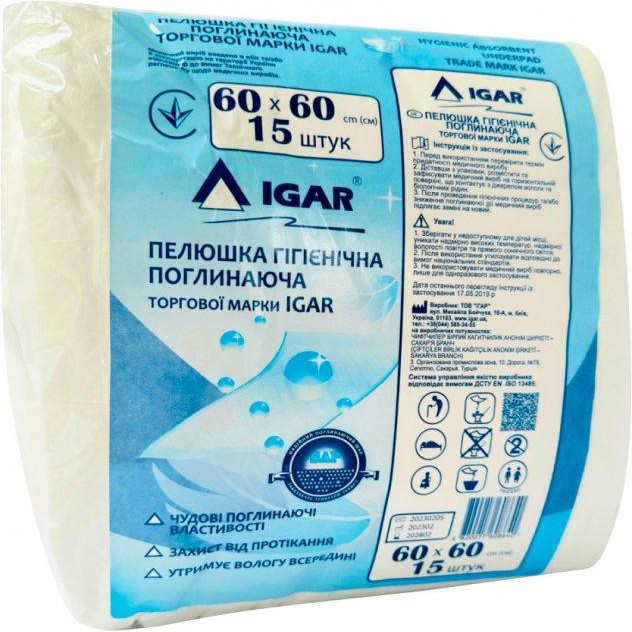 IGAR Поглинаючі пелюшки гігієнічні №15 60x60 см 15 шт. - зображення 1