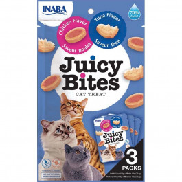 INABA Juicy Bites соковиті снеки зі смаком курки і тунця 3 x 11.3 г (EU701)