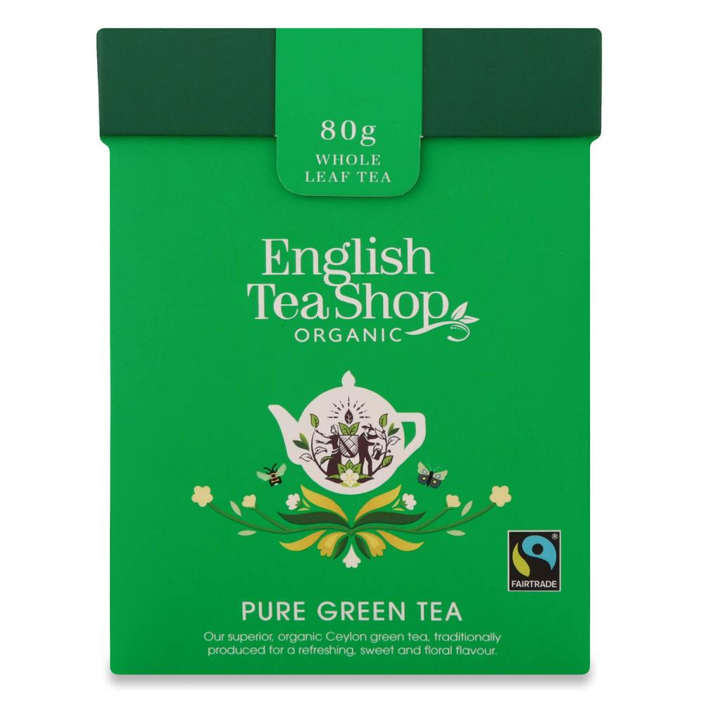 English Tea Shop Чай зеленый  English breakfast Органический + Ложка 80 г (680275059882) - зображення 1