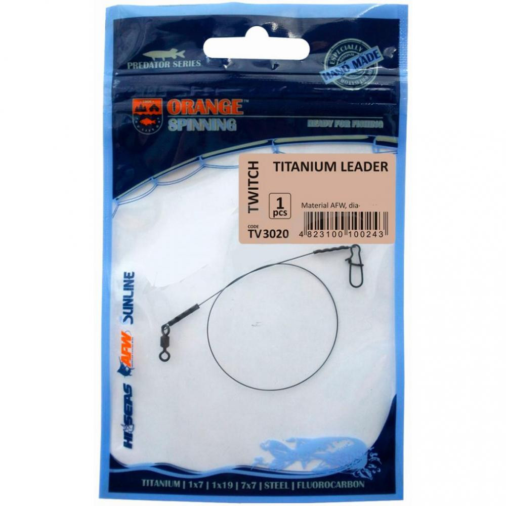 UKRSPIN Orange Spinning / AFW / Titanium Leader / 20cm 9kg - зображення 1