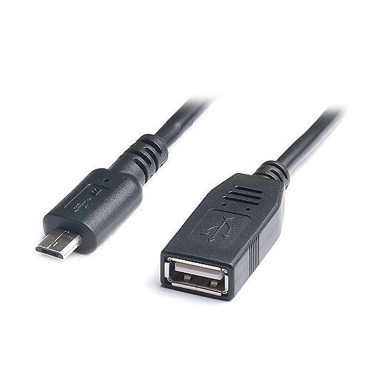 REAL-EL USB 2.0 micro 5P to AF OTG 0.1m (EL123500014) - зображення 1