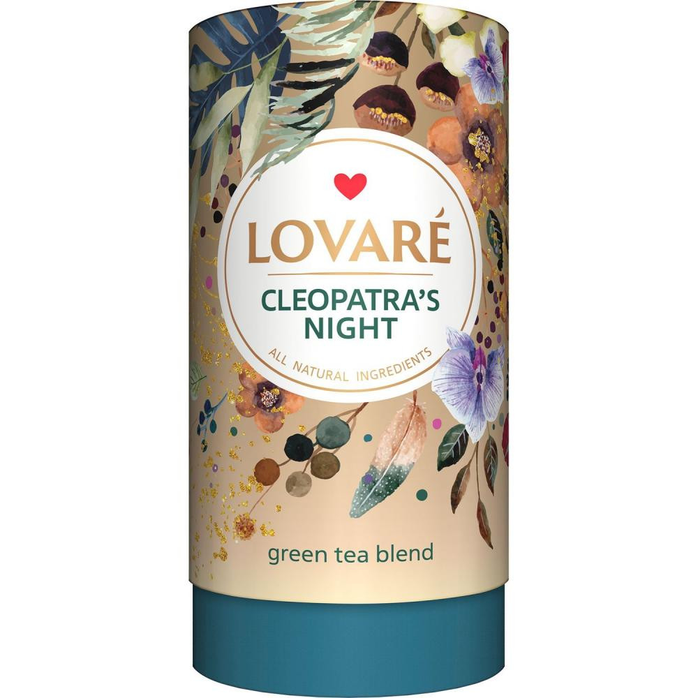 Lovare Чай зеленый Lovare Ночь Клеопатры листовой с ягодами и фруктами 80г (4820097815549) - зображення 1
