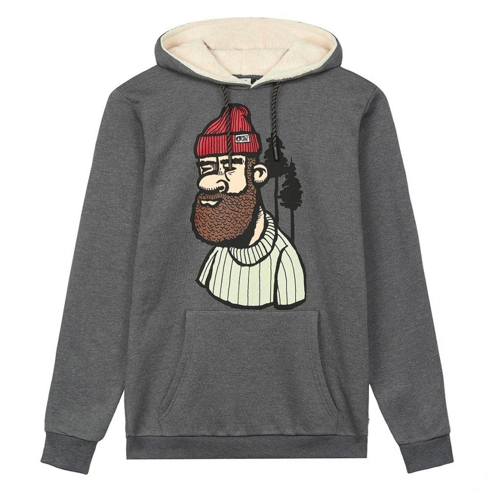 Picture Organic Кофта  Mopsa Plush Hoody Dark Grey Melange S (1012-MSW369BMS) - зображення 1