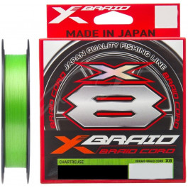 YGK X-Braid Cord x8 / Chartreuse / #0.6 / 0.128mm 150m 6.3kg