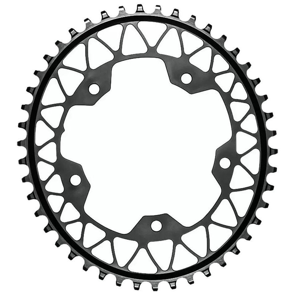 absolute BLACK Зірка шатунів + болті  Gravel 1X Oval 110/4 50T Black (AB GROV50/110/4BK) - зображення 1