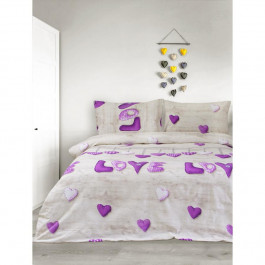 Iris Home Комплект постельного белья  полуторный ранфорс Sewn Love Lilac (svt-2000022286244)