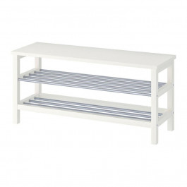 IKEA TJUSIG скамья с подставкой для обуви, 108x34h50, белый (701.527.02)
