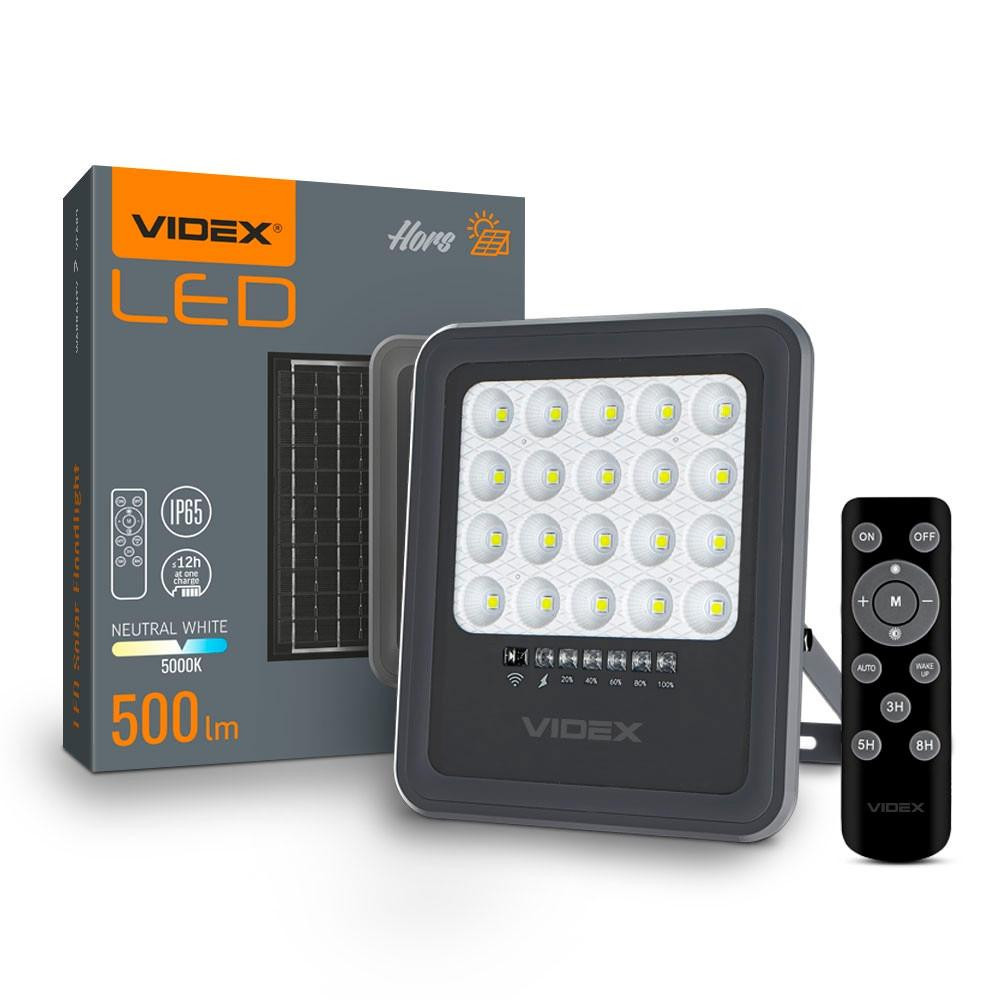 VIDEX LED автономний 500Lm 5000K (VLE-FSO3-205) - зображення 1