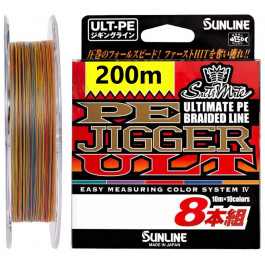 Sunline PE Jigger ULT 4 Braid / Multicolor / #2.0 / 0.235mm 200m 15.5kg