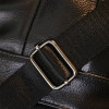 Vintage Шкіряна невелика чоловіча сумка-планшет чорного кольору з ремінцем на плече  (20370) - зображення 7