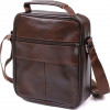 Vintage Недорога чоловіча сумка з натуральної шкіри темно-коричневого кольору з ручкою  (20473) - зображення 2
