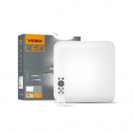 VIDEX LED светильник смарт с пультом квадратный 72W 2800-6000 белый  VL-CLSS-72