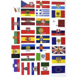 WM Наклейки логотипи аркуш А4 флаги Євросоюзу