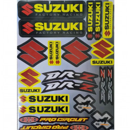 WM Наклейки логотипи аркуш А3 Suzuki DR-Z