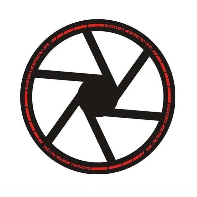 WM Наклейки на обід колеса WM Suzuki GSX-R Red - зображення 1