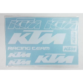 WM Лист наклейок KTM під оригінал біла