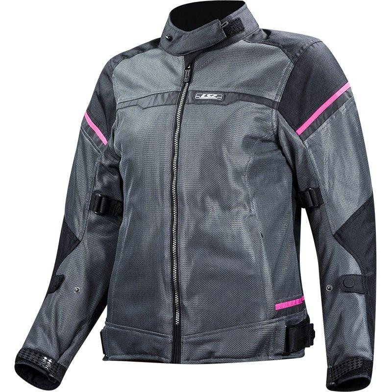 LS2 Жіноча мотокуртка LS2 Riva Lady Jacket Black Dark Grey Pink S - зображення 1