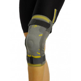 Morsa Cyberg Бандаж трикотажний на колінний суглоб зі стабілізуючими фіксаторами  Сірий розмір M 1 шт (8698811097
