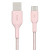 Belkin Braided+Strap USB Type-A to USB Type-C 1.5m Pink (F2CU075-05-C00-OEM) - зображення 1