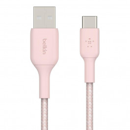 Belkin Braided+Strap USB Type-A to USB Type-C 1.5m Pink (F2CU075-05-C00-OEM)