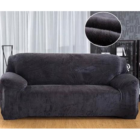 Homytex Чохол на 4-місний диван замша-мікрофібра  Темно-сірий, Темно-сірий (6-12710) - зображення 1