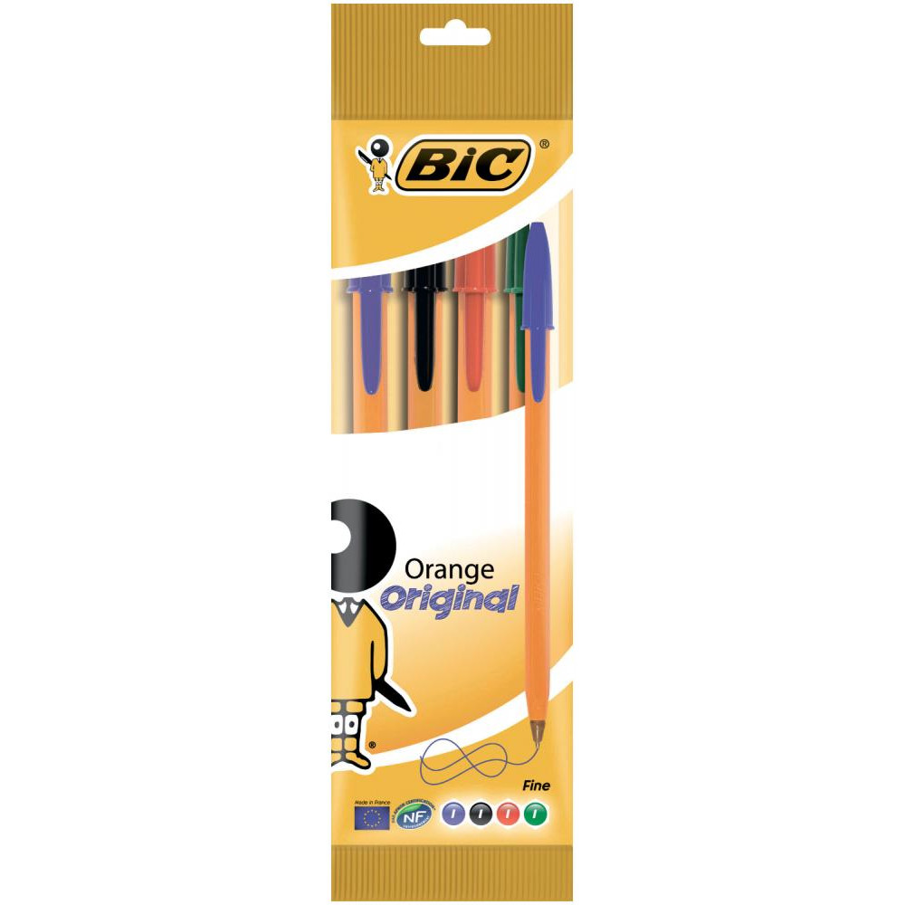 BIC Ручка кулькова  Orange, асорті, 4шт в блістері (bc8308541) - зображення 1