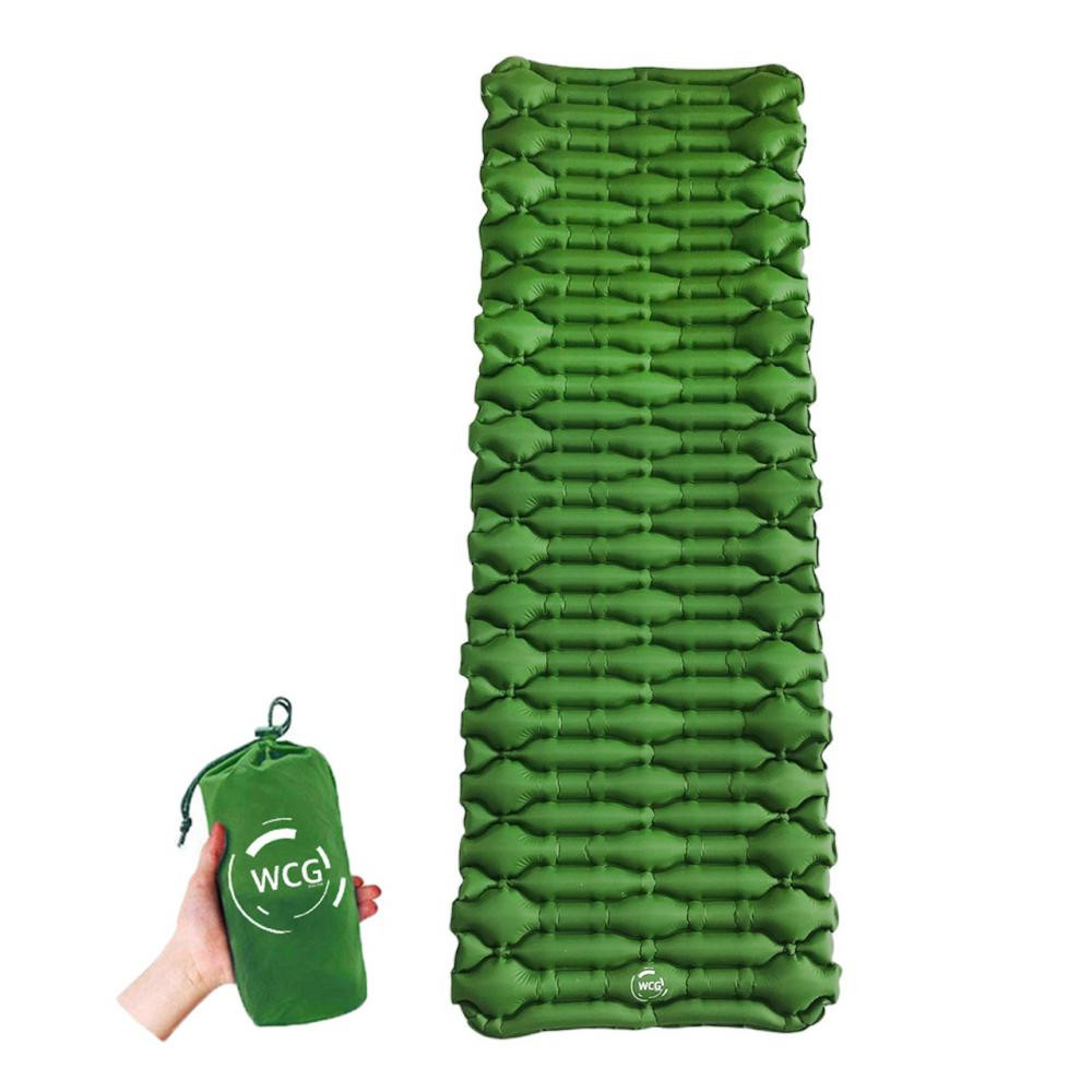 WCG Большой надувной каремат походный, туристический для кемпинга, зеленый (m08_g) - зображення 1