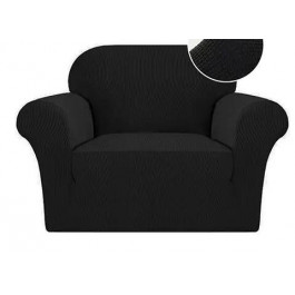 Homytex Чохол на крісло трикотаж жакардовий  Чорний, Чорний (HT-384839-1)