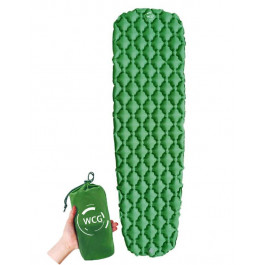 WCG Надувной каремат походный, туристический для кемпинга, зеленый (m05_g)
